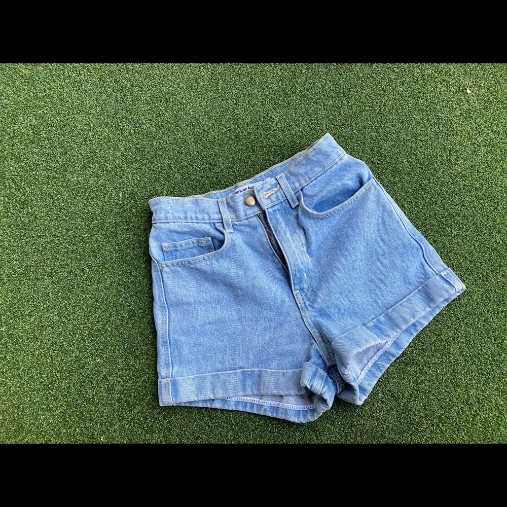 Sold American apparel high waist jean shorts. 100%